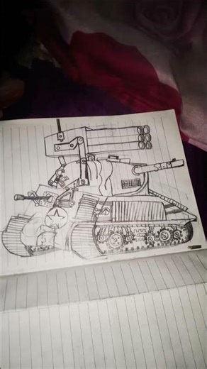 U.S Sherman tank. drawing