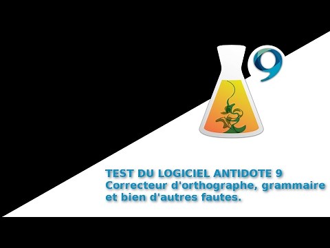 Présentation du logiciel Antidote 9 correcteur d'orthographe et grammaire