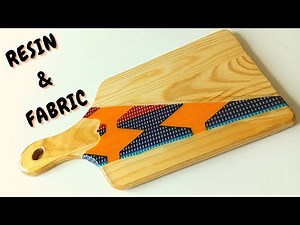 DIY Resin Over Fabric | Handmade Epoxy Resin Craft Tutorial | Wooden Board Home Décor