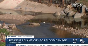 Logan Heights' residents call on city to clean debris from Chollas Creek after homes damaged in rainstorm