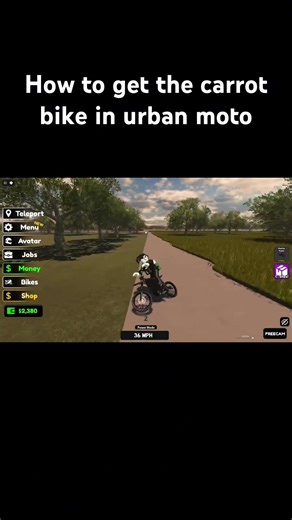 HOW TO GET THE CARROT BIKE IN URBAN MOTO #roblox #new #follow #goviral