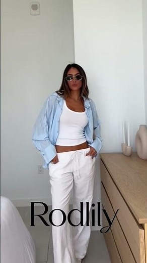 This sky blue button-down is the ultimate summer staple 🩵 #rodlily #fashion #summerlifestyle #ootd
