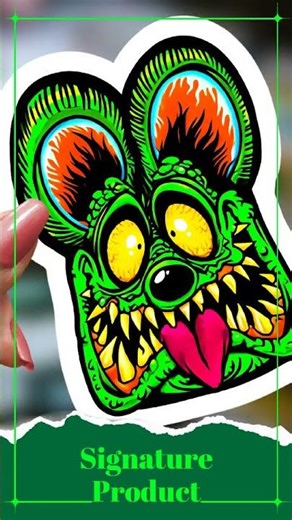 50pcs Rat Fink Ed Roth Vinyl Decals Vintage Hot Rod Custom Sticker Set