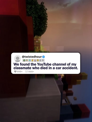 We found the YouTube channel of my classmate who died in a car accident.#minecraftparkour #horrortok #horrorstory #paranormal #twistedhour #nosleep #scary