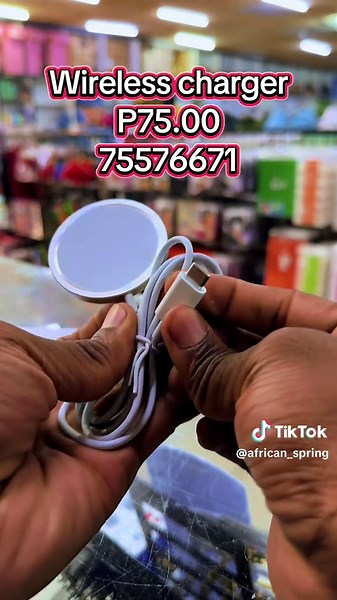 Wireless charger available in store🚨📍@Africa Spring (Tlokweng) WhatsApp 75576671 #fyp #viralvideo #wirelesscharger #foryou