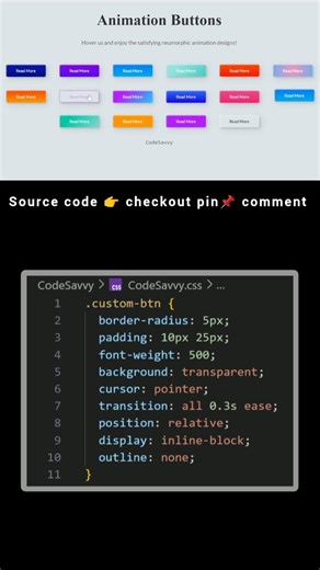 Animation Buttons #coding #trending #button #animation #3danimation #youtubeshorts #frontend #css