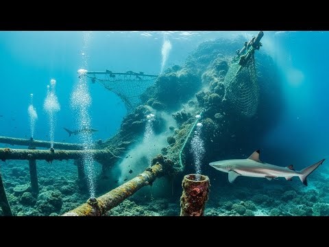 Shark vs Trawling Net | Cinematic Underwater Chaos in the Great Barrier Reef (4K)