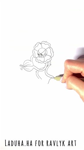 🌸 Cagney Carnation from Cuphead 🎩🖍️ Game Drawing 🌼 #shorts #drawing #RavlykArt