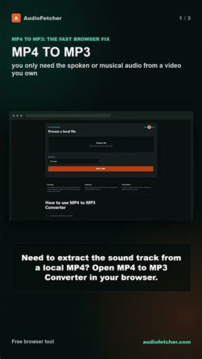 MP4 TO MP3: The Fast Browser Fix #shorts