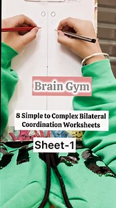 Brain gym Worksheets || Bilateral integration || Brain Boosting || Worksheets || Left & Right Brain Activation #BrainGym #BrainBoosting #BrainBasedLearning #BrainActivation #neurodevelopment | Blessings