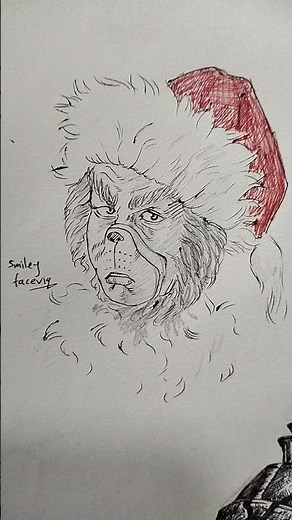 drawing the Grinch for Christmas 🎁⛄