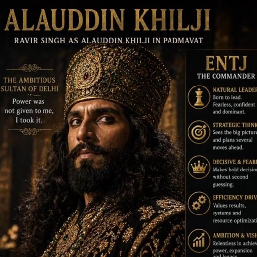 ALLAUDDIN KHILJI : ENTJ MBTI PERSONALTY