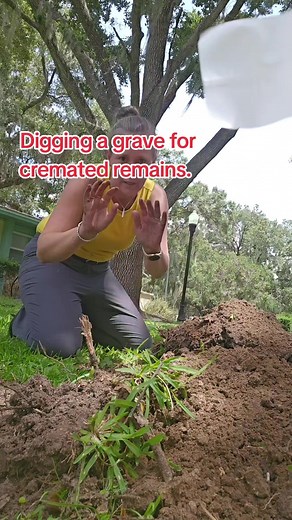 digging a grave for cremated remains #digginggraves #crematedremains