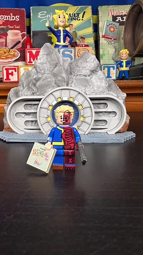 “Smiling Survivor” Fallout inspired unofficial custom lego (purchased from brick tactical) #fallout #fallouttok #mrsfallout