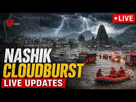 Nashik Cloudburst LIVE | Red Alert, Heavy Rain, Flood Updates, Road Closures & Weather News