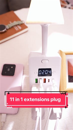Gentle lamp won’t sting eyes,clock teaches time,room must have 💁🔌. #powerstrip #powersocket #outletextender #wallcharger #smarthome