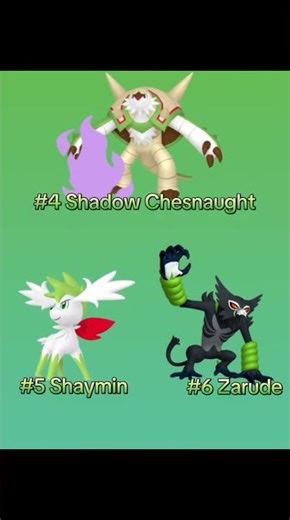 Best Grass Type Pokemon #pokemongo #pokemon #pokemontcg #shinyhunting #gaming #shortvideo #shiny #11