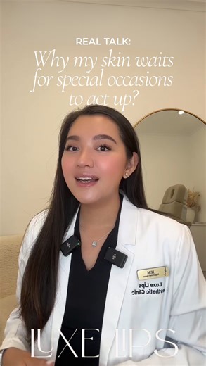 Luxe Lips Melbourne | Cosmetic Clinic on Instagram: "Ever notice how your skin suddenly decides to act up right before a big event? 😅 You’ve got a wedding, birthday, formal, or big work do coming up — and then out of nowhere… breakout. Dullness. Puffiness. Skin looking a bit “meh.” Nurse Jem explains it well: when we’re stressed and not sleeping properly, our cortisol levels rise. That increase can trigger more oil production and inflammation — which can lead to breakouts, dehydration, and that