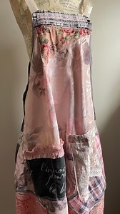 Pink Ruffles & Faded Roses Shabby Chic - Apron Smock - Etsy