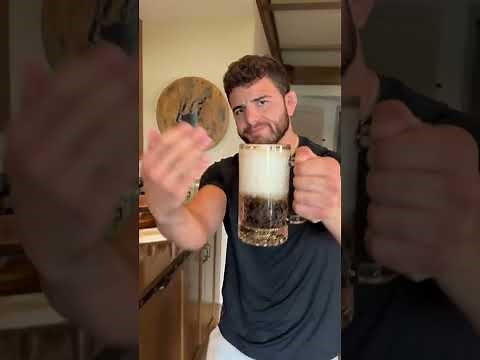 Making my dad a homemade root beer float 🥤