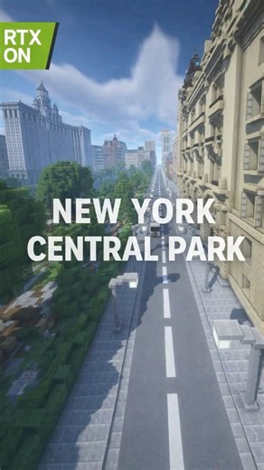 Minecraft RTX Showcase: Beautiful Flight Over Central Park, NYC