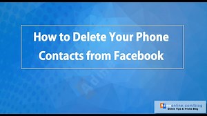 How to remove your imported contacts from facebook