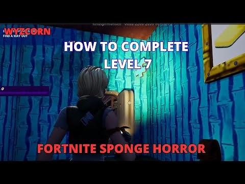 Horror Sponge Map FORTNITE How to complete level 7 (Horror Sponge Fortnite) TUTORIAL