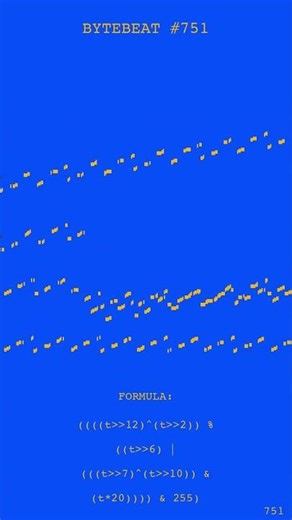 Bytebeat Code #:751 From Formula to Sound