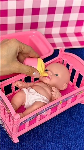Satisfying with Unboxing Pink Doll Bed and Princess House Play Set Review Toys | ASMR