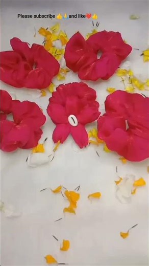 hendmake rubber for hair ❤️❤️❤️ in pink colour#trending #trend #shorts #shortvideo #reels #clothing