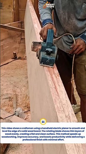 Satisfying Wood Planing Process Using a Handheld Electric Planer