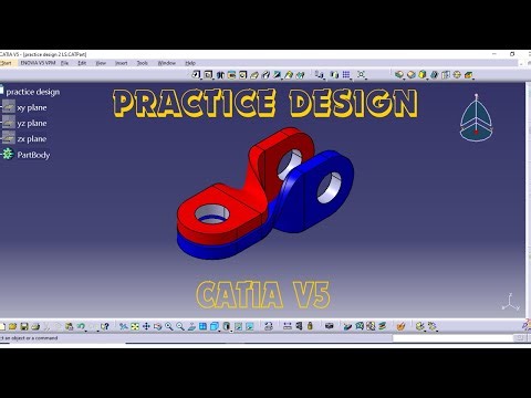 Practice design 11 in catia v5 #3dmodel #3dmodeling #engineering #catiav5tutorial #catiav5