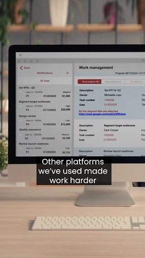 Finally, a work platform your team will actually love to use so they can focus on what matters most. | monday.com