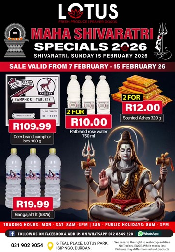 Celebrate Shivaratri 2026 at Lotus Prayer Goods