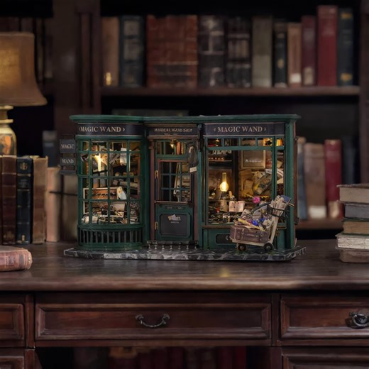 Magic Wand Shop Book Nook Kit, DIY Miniature Wizard Room, 3D Wooden Bookshelf Insert With LED Lights, Fantasy Decor Gift - Etsy Canada