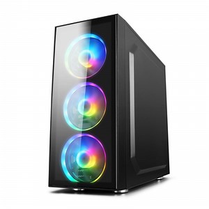 [Hot Item] F900 Computer Tower Gaming PC Case with RGB Fans, OEM Factory Case, Factory Price, Glass Side Panel, Classic Simplicity.