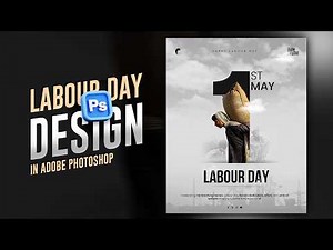 Modern Labour Day Poster Design in Adobe Photoshop | Labor Day Design I Adobe Photoshop 2026