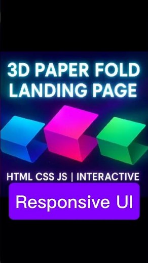 Next-Level 3D Paper Fold Landing Page | HTML CSS & JS Interactive Web Design #paperfold
