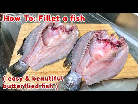 Easy way to fillet your fish & beautifully effortlessly butterfly a fish | Fillet Sea Bass