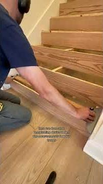 UGLY STAIR TRANSFORMATION! How to Add WOOD to your Staircase