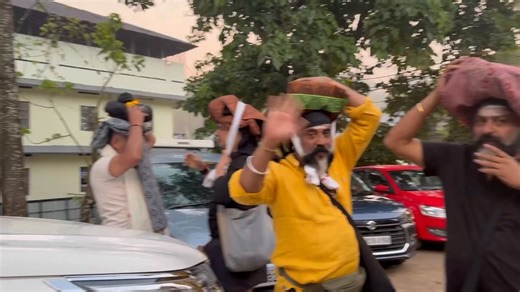 After shower from Pamba river ,Ready to climb the Neelimalai hills (2.7 kms approx )towards Lord Ayyappan dharshan,Swamiyee saranam ayyappa 🙏 Sabarimala temple sits high on a hilltop at about 1,260 meters (4,134 ft) above sea level, surrounded by 18 hills, while the Pamba River, a key pilgrimage point, originates much higher in the Western Ghats (around 1,650-1,670m) and flows down, with pilgrims often beginning their ascent from the Pamba base river towards the temple 🙏 | Suresh Kaladi