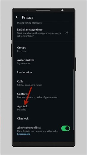 Whatsapp par फिंगरप्रिंट लॉक 🔐 कैसे लगाएं 😱 Whatsapp fingerprint lock #shorts #whatsapp
