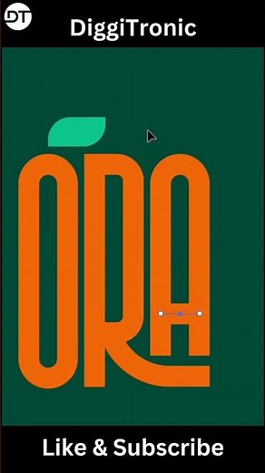 Create a Vibrant Orange Text Effect in Illustrator #diggitronic