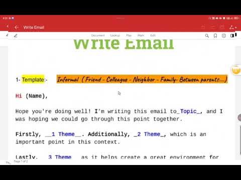 2) Writing: Write Email PTE Core بالعربي