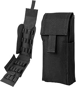 25 Round Molle Shotgun Shell Reload Holder,Shotgun Pouch for 12 Gauge/20 Gauge,Tactical Foldable Ammo Mag Bag.