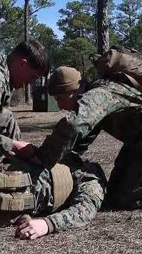 United States Marines Learn Tactical Combat Casualty Care (TCCC)