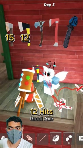 All Axe Vs Candy Turret 🎅 99 nights in the forest #99nightintheforest #99nights #roblox