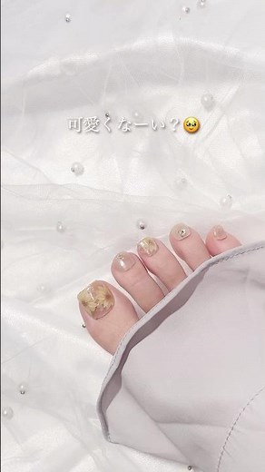 ペディチップで足元かわいい♡ #nails #pedicure #ネイルチップ #フットネイル #ペディキュア