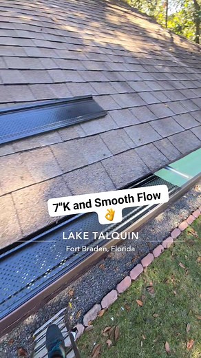 5.1K views · 17 reactions | 7"K Style seamless gutter and Smooth Flow flow leafguard #gutter #gutters #seamlessgutters #gutterinstallation #gutterservices #guttercleaning #GutterServices #guttercontractor #leafguard #gutterguards #guttercleaningservices #GutterCleaning #roofcleaning #roofmaintenance #guttermaintenance #siding #sidingrepair #sidingcontractor #roofer #roofing #metalroof #standingseam #bradleyscustomgutters | Brandon Bradley | Facebook