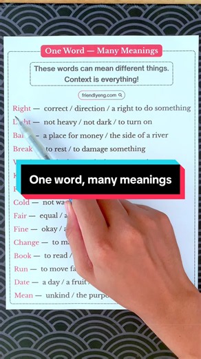 Mastering English: Understanding Words with Multiple Meanings